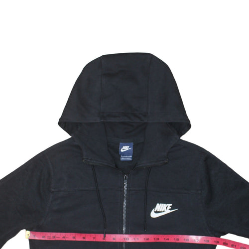 Nike Men's Black Full Zip Hoodie Small Sportswear Cotton Blend