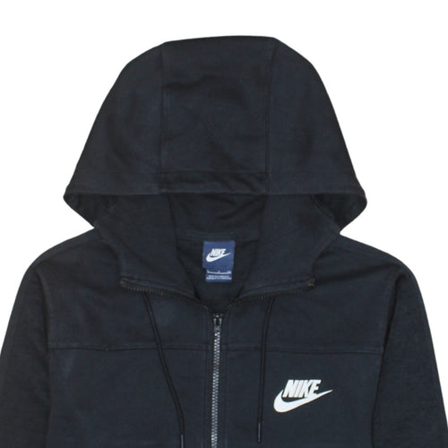 Nike Men's Black Full Zip Hoodie Small Sportswear Cotton Blend
