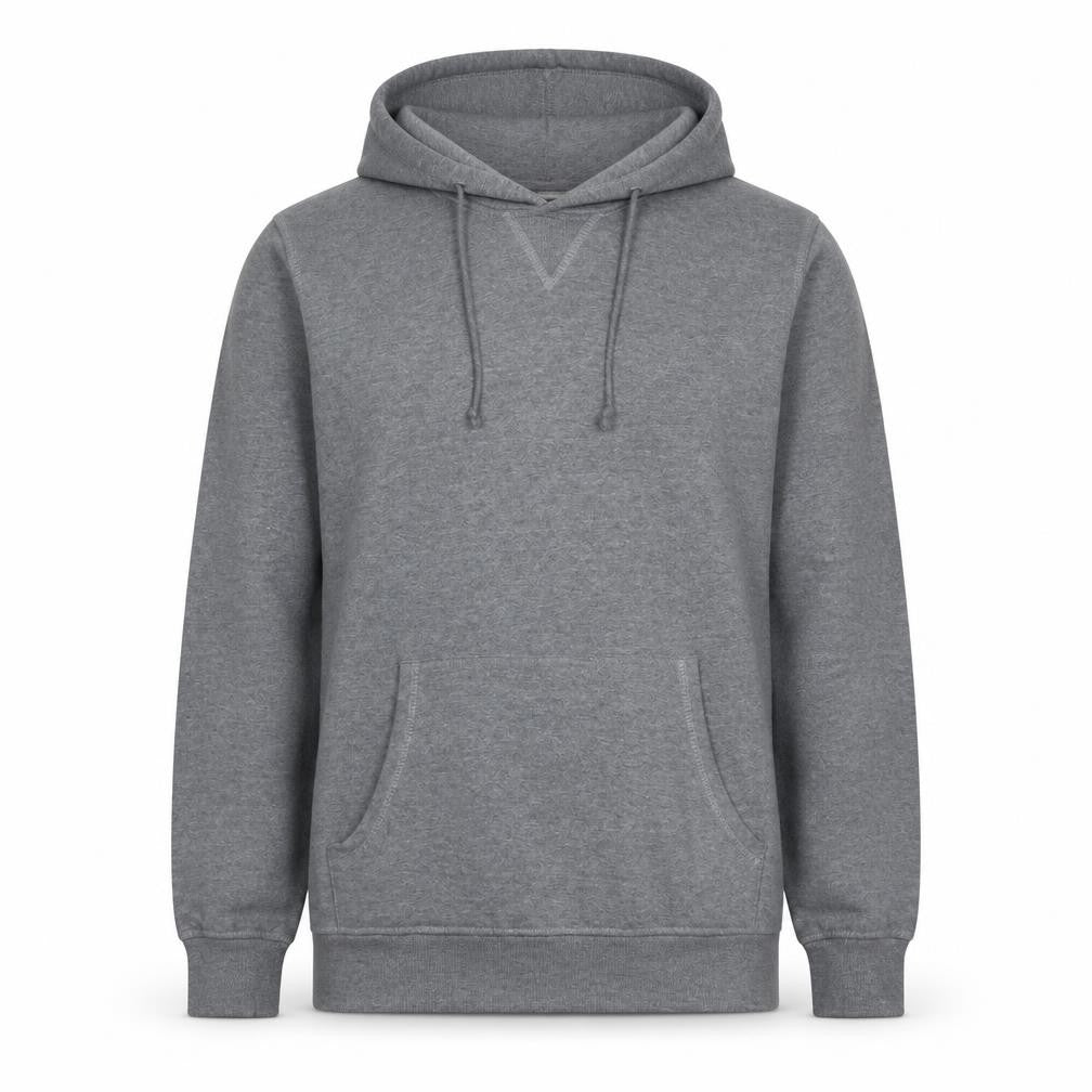Front view of Dickies Men's Grey Pullover Hoodie Medium Regular Fit Fleece