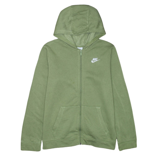Nike Boys Green Full Zip Hoodie XL Fleece Sweatshirt