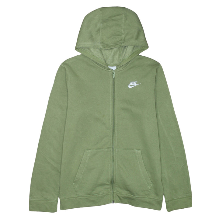 Nike Boys Green Full Zip Hoodie XL Fleece Sweatshirt