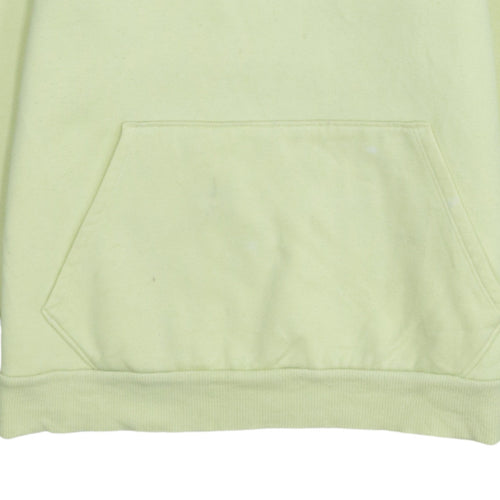 Puma Men's Yellow Pullover Hoodie M Logo Fleece Sweatshirt