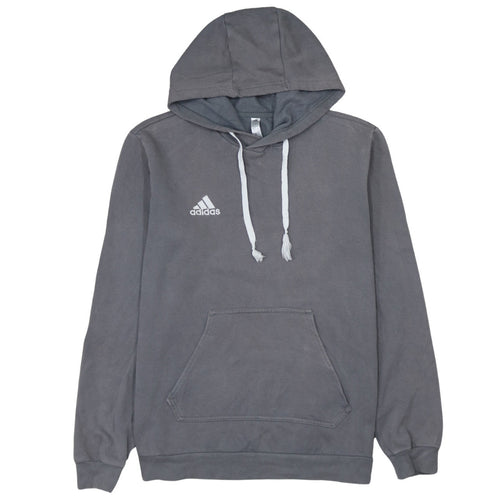 Adidas Men's Grey Pullover Hoodie Small Fleece Sportswear