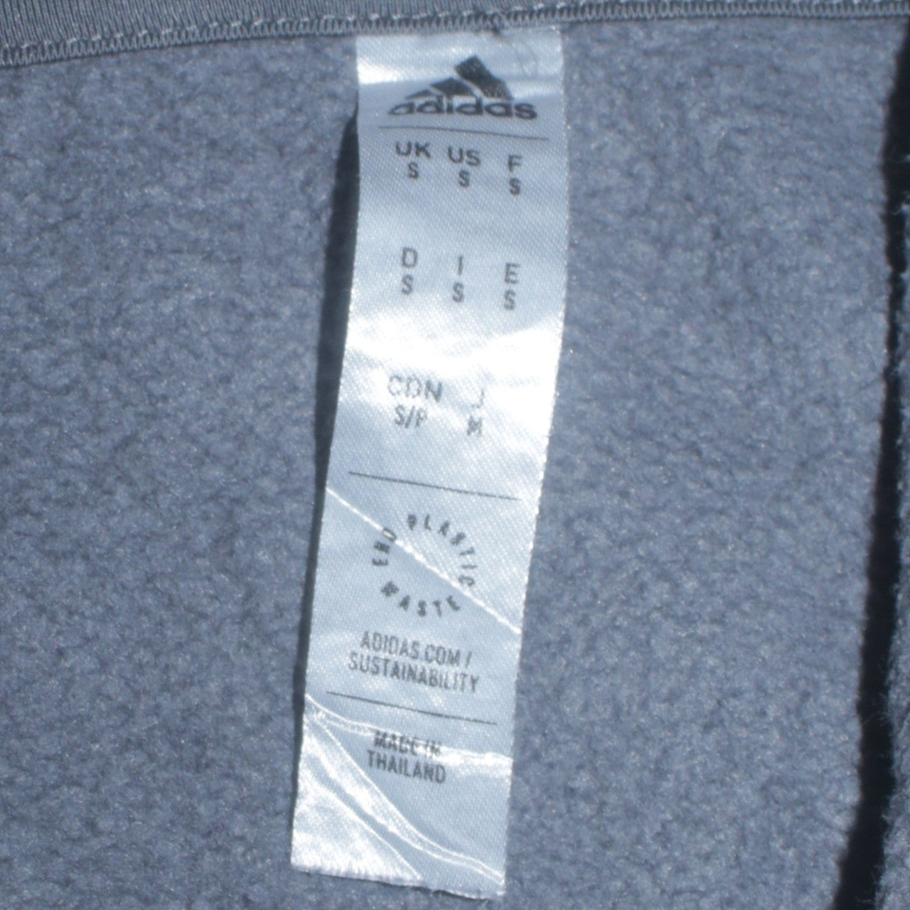 Adidas Men's Grey Pullover Hoodie Small Fleece Sportswear