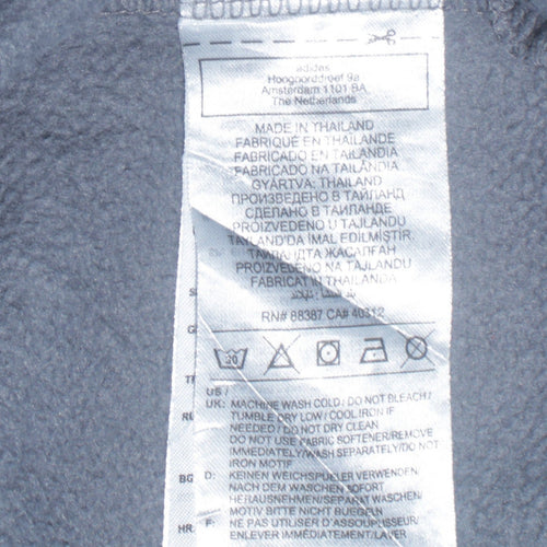Adidas Men's Grey Pullover Hoodie Small Fleece Sportswear