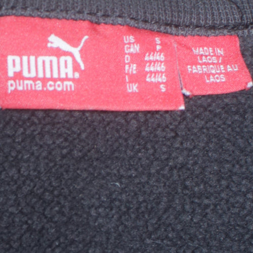 Puma Men's Black Crew Neck Logo Pullover Sweatshirt Size S