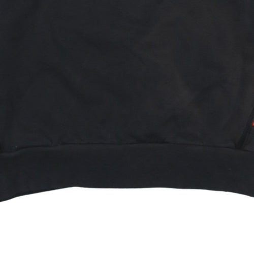 Puma Men's Black Crew Neck Logo Pullover Sweatshirt Size S
