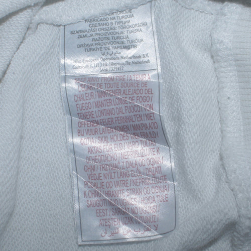 Nike Men's White Embroidered Logo Pullover Sweatshirt M Regular Fit