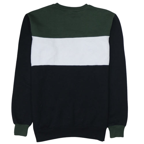 Fila Mens Green Black White Colourblock Logo Sweatshirt Size S