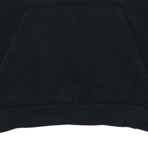 Adidas Mens Black Pullover Hoodie L Regular Fit Fleece Sportswear