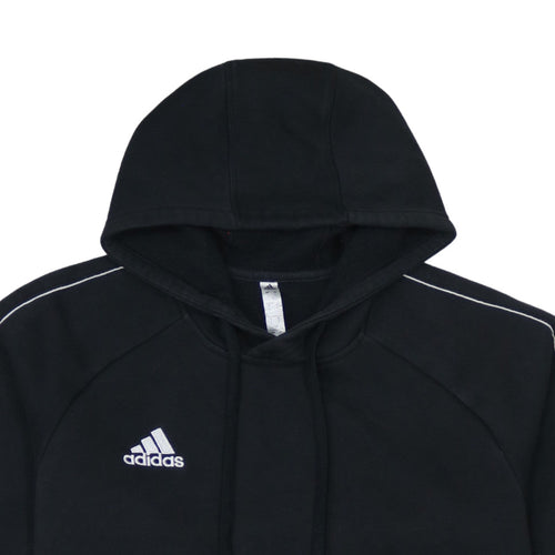 Adidas Mens Black Pullover Hoodie L Regular Fit Fleece Sportswear