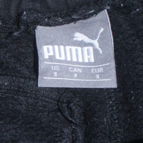 Puma Men's Black Regular Fit Jogger Fleece Sweatpants S
