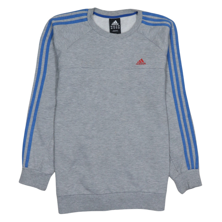 Adidas Men's Grey Pullover Sweatshirt M Sports Fleece Crew Neck