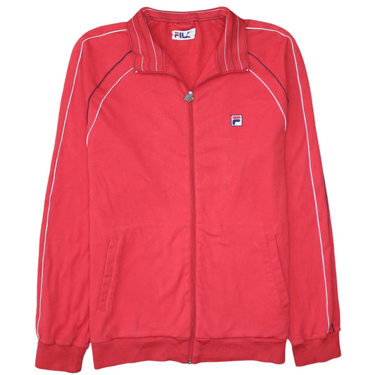 FILA Red Men's XL Track Jacket Full Zip Retro Sportswear Top