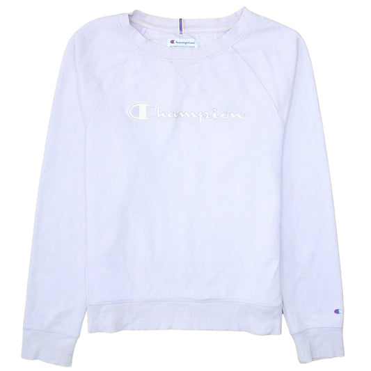 Champion Women’s Lilac Crew Neck Sweatshirt Size M Embroidered Logo