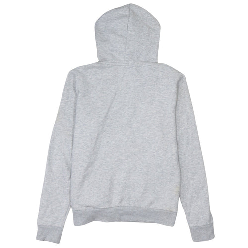 Puma Women Grey Logo Pullover Hoodie Size 14 Cotton Blend