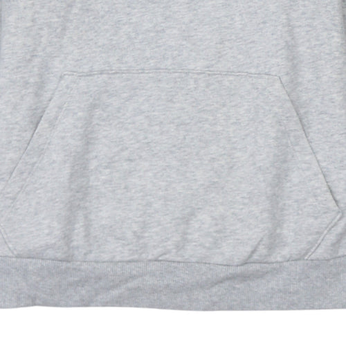 Puma Women Grey Logo Pullover Hoodie Size 14 Cotton Blend