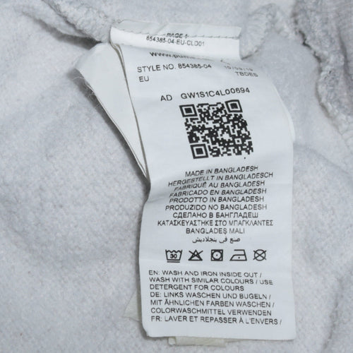 Puma Men's Grey Medium Logo Crew Neck Pullover Sweatshirt