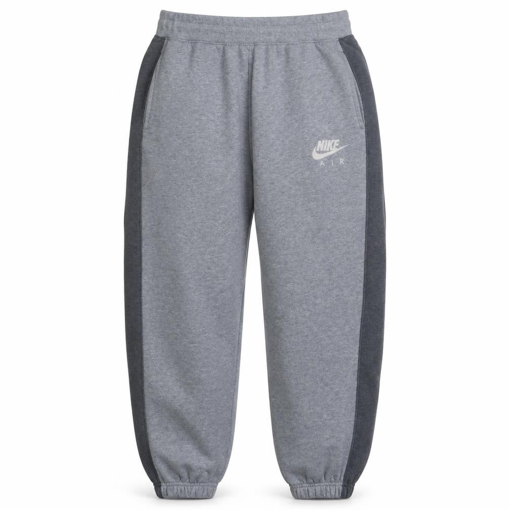 Front view of Nike Air Men's Grey Sweatpants M Regular Fit Elastic Waist