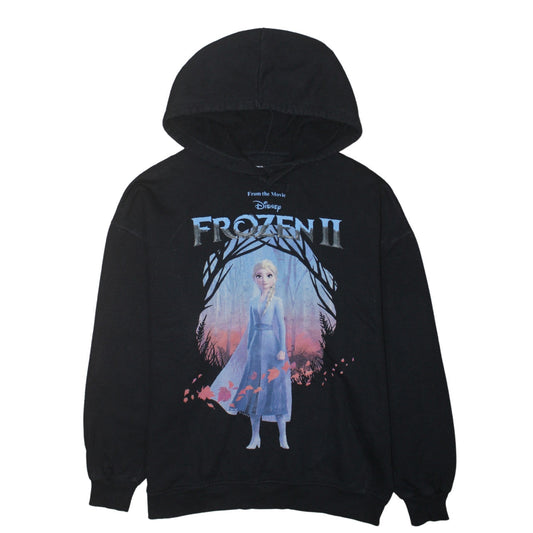 Pull & Bear Disney Frozen II Black Hoodie S Women Elsa Graphic Print