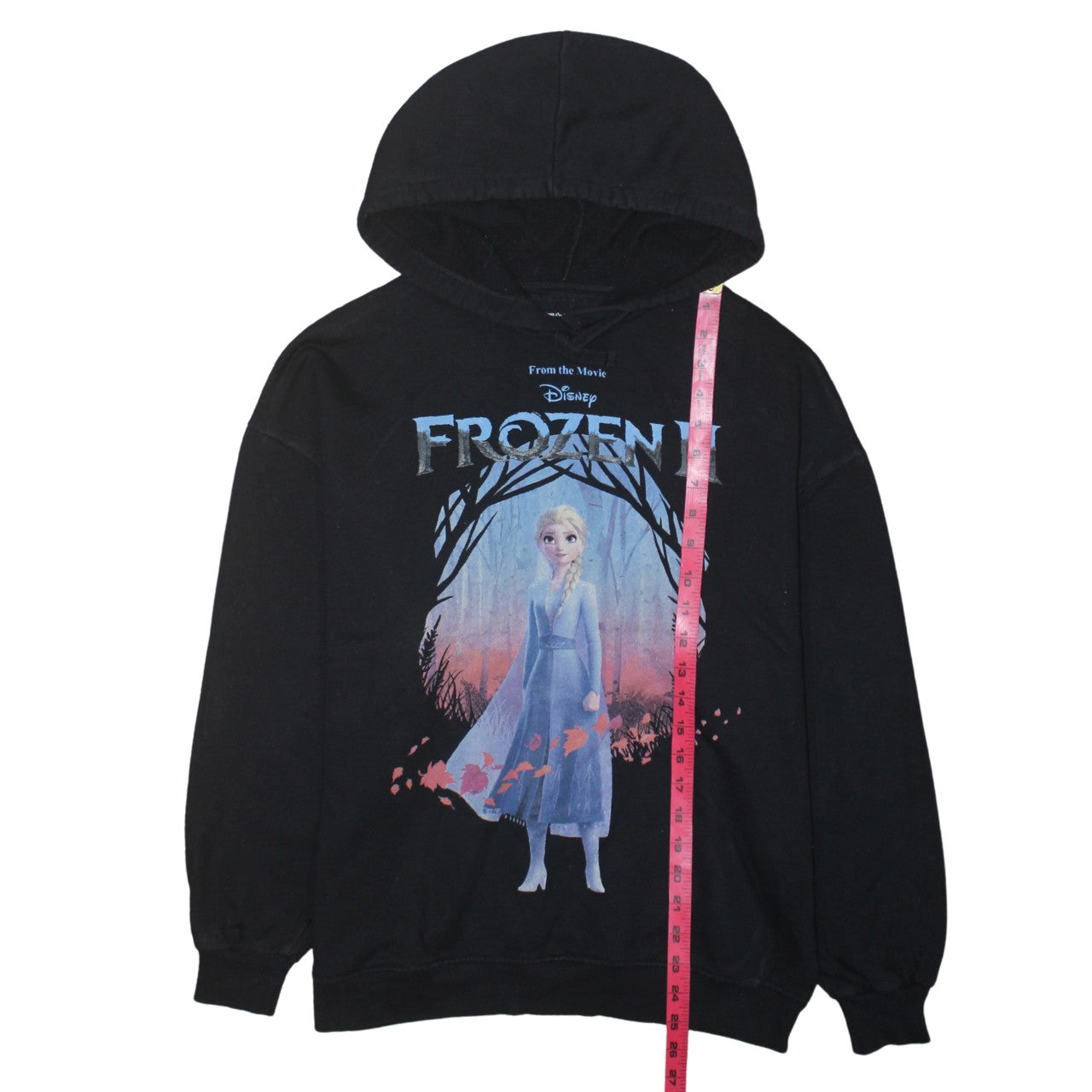 Pull & Bear Disney Frozen II Black Hoodie S Women Elsa Graphic Print