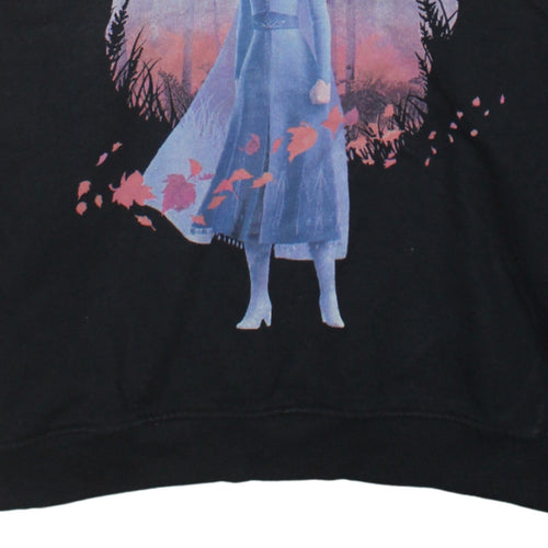 Pull & Bear Disney Frozen II Black Hoodie S Women Elsa Graphic Print