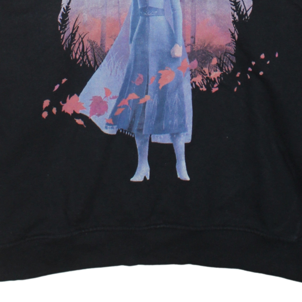 Pull & Bear Disney Frozen II Black Hoodie S Women Elsa Graphic Print