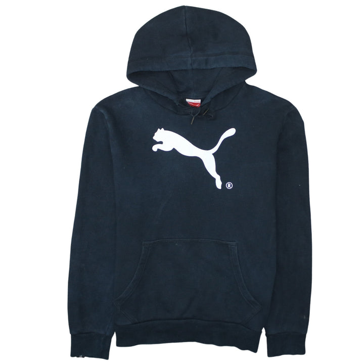 Puma Men Black Pullover Hoodie M Regular Fit Fleece Sportswear