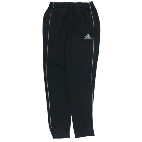 Adidas Men's Black Track Pants S Regular Fit Fleece Activewear