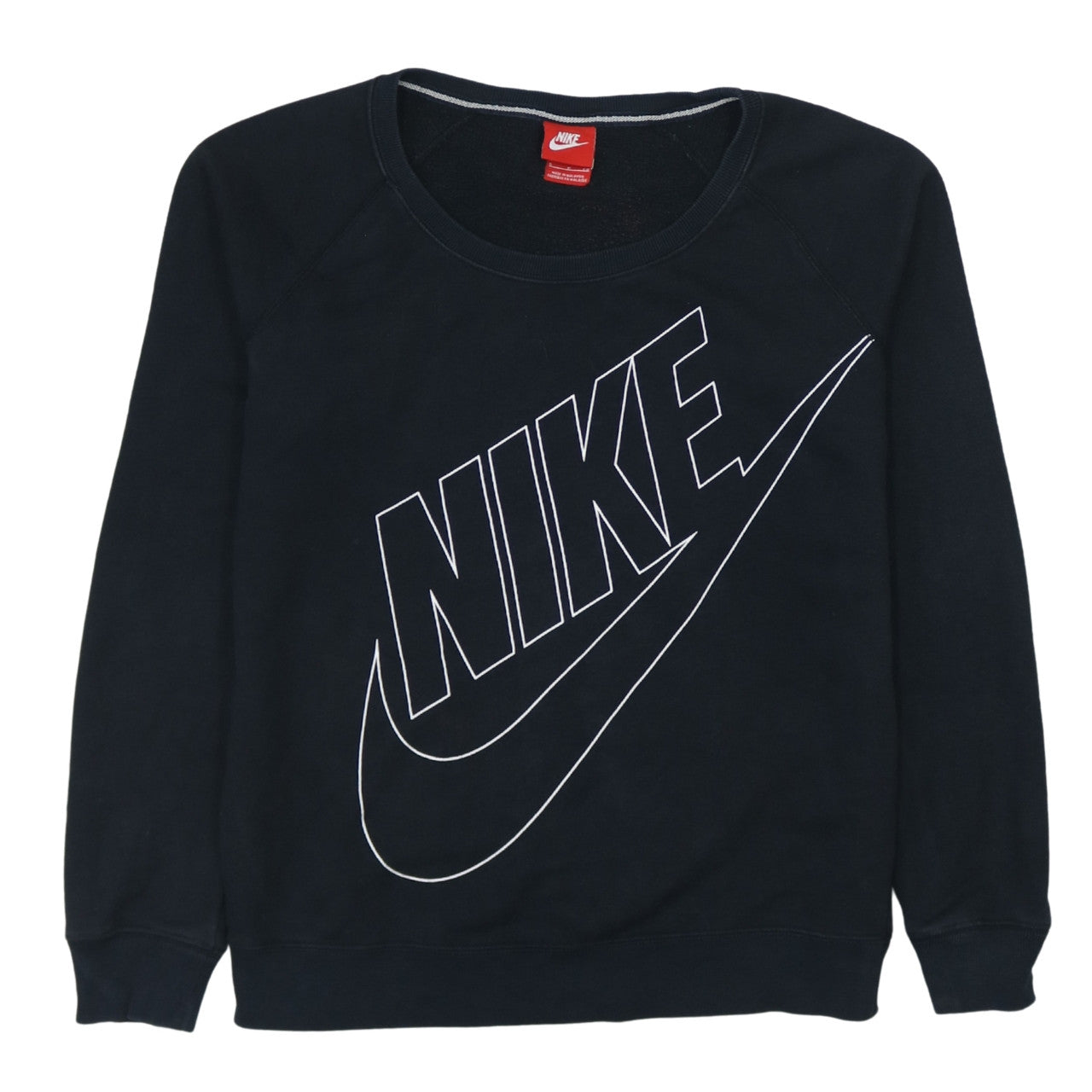 Nike Men's Black Graphic Logo Crew Neck Pullover Sweatshirt S