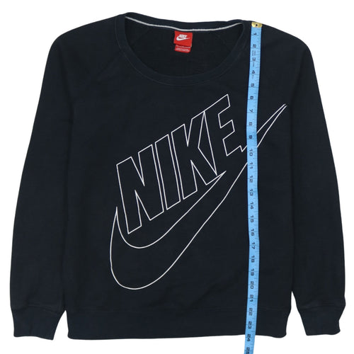 Nike Men's Black Graphic Logo Crew Neck Pullover Sweatshirt S