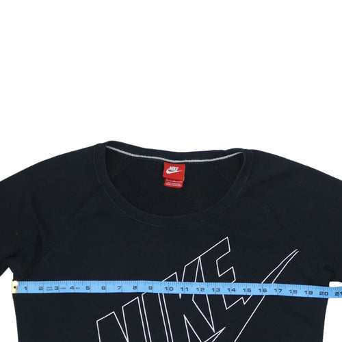 Nike Men's Black Graphic Logo Crew Neck Pullover Sweatshirt S