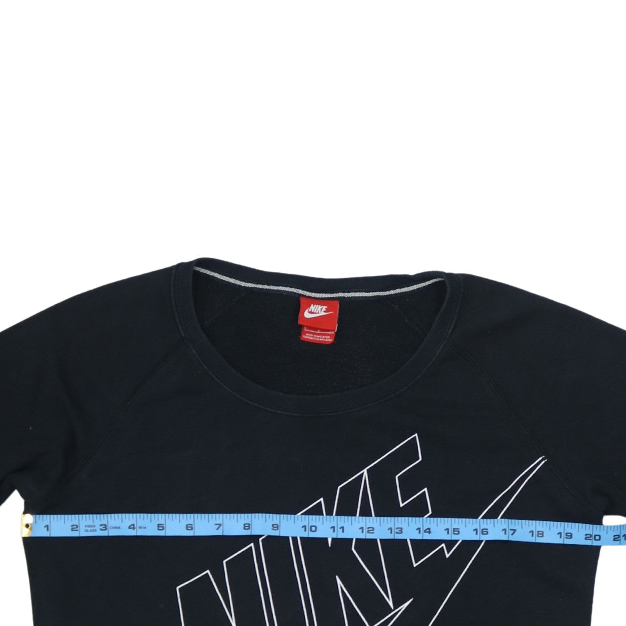 Nike Men's Black Graphic Logo Crew Neck Pullover Sweatshirt S
