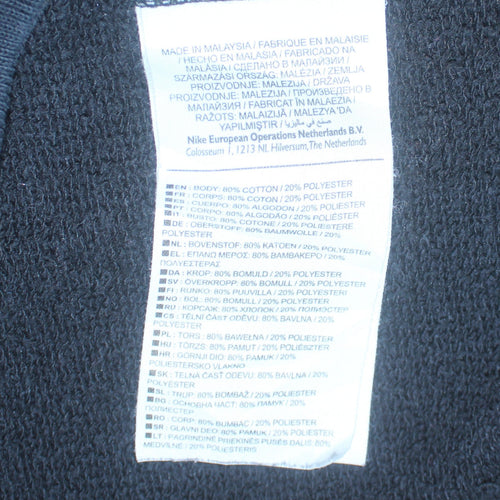 Nike Men's Black Graphic Logo Crew Neck Pullover Sweatshirt S