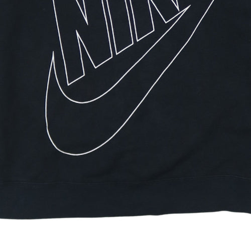 Nike Men's Black Graphic Logo Crew Neck Pullover Sweatshirt S