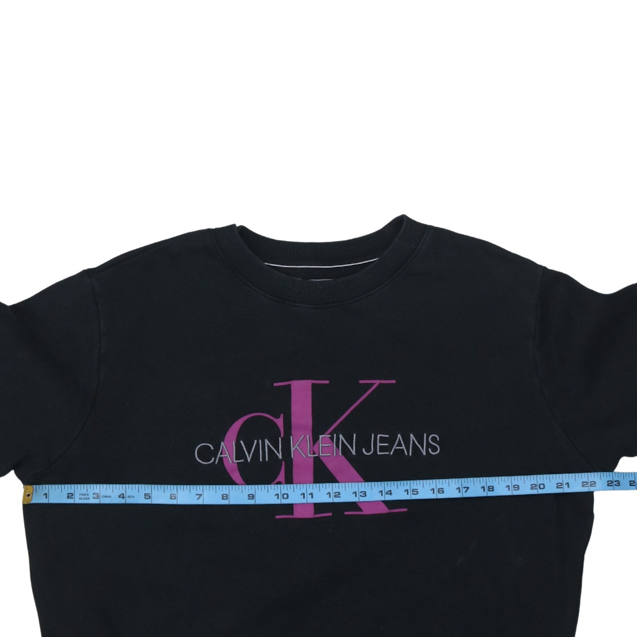 Calvin Klein Jeans Women's Black Logo Cotton Sweatshirt Size L