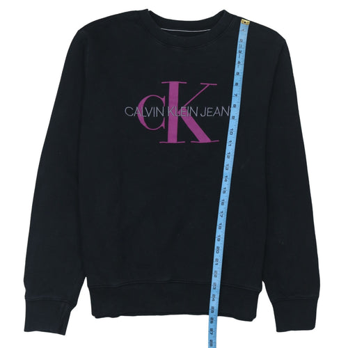 Calvin Klein Jeans Women's Black Logo Cotton Sweatshirt Size L