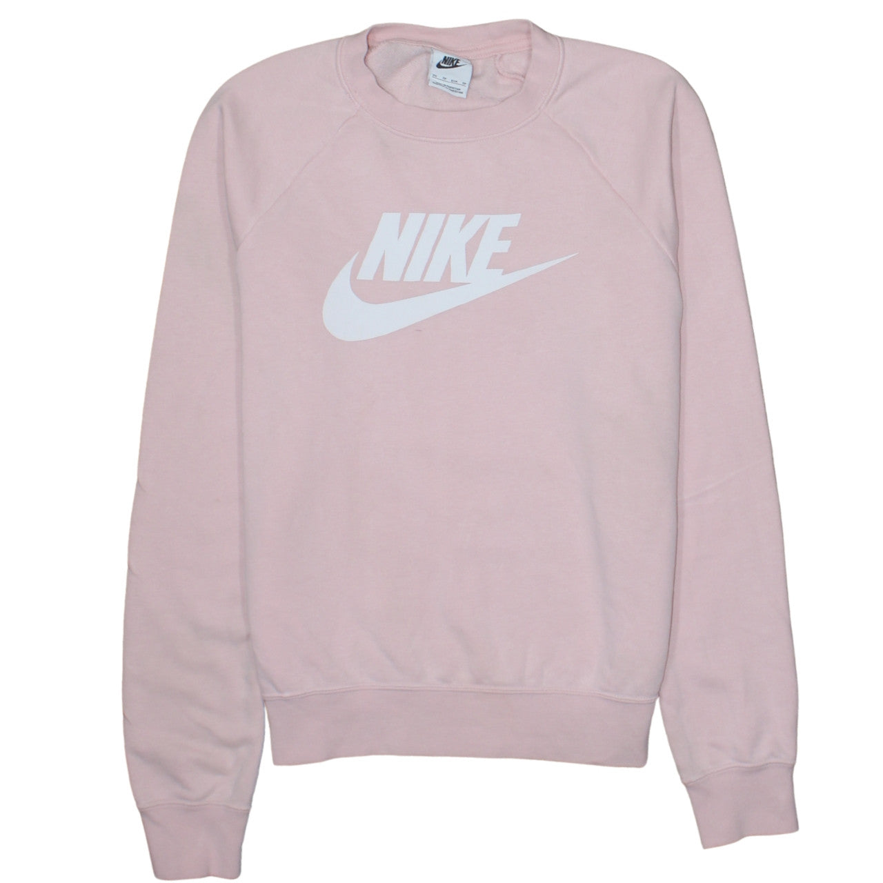 Nike Womens Pink Crew Neck Pullover Sweatshirt XS Cotton Blend