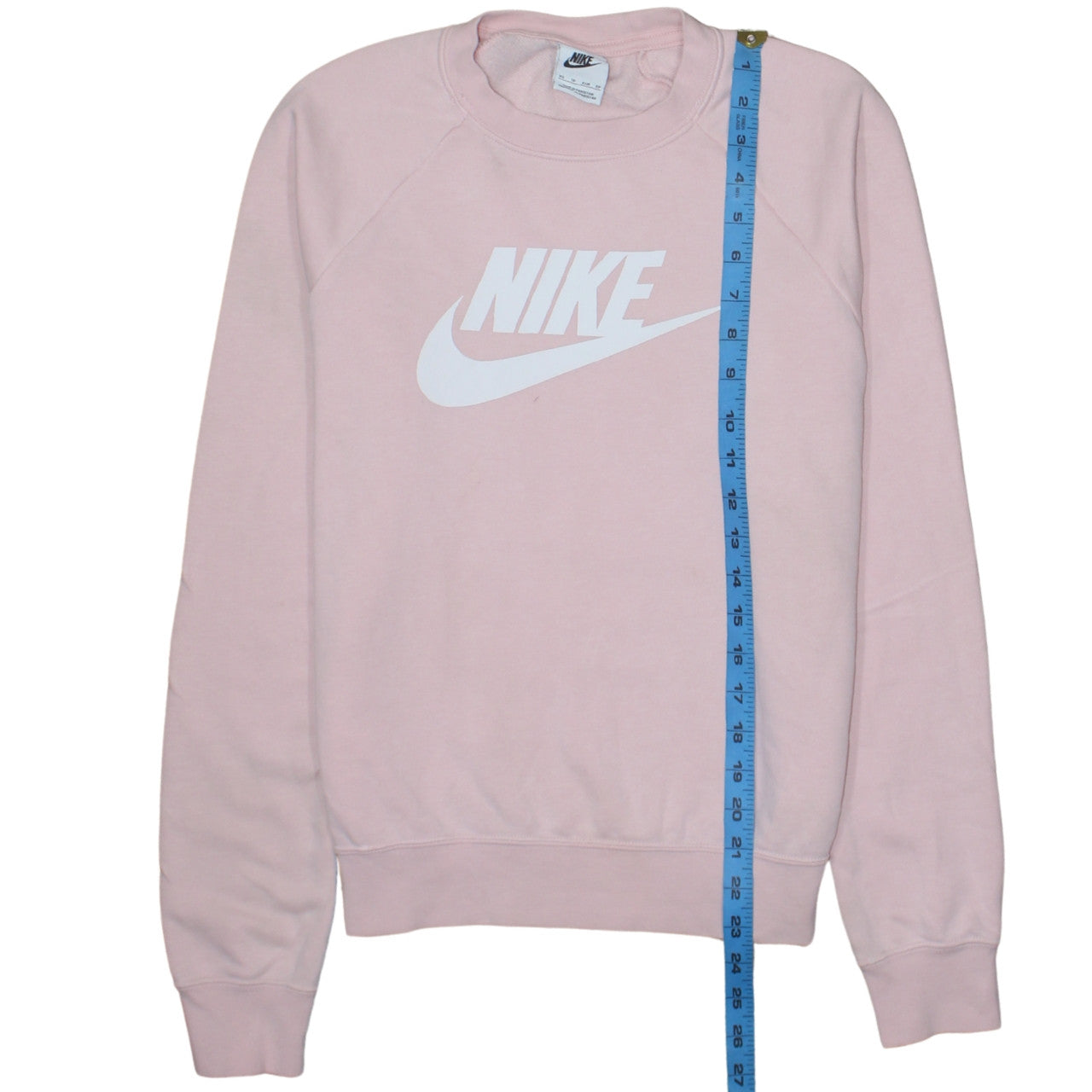 Nike Womens Pink Crew Neck Pullover Sweatshirt XS Cotton Blend