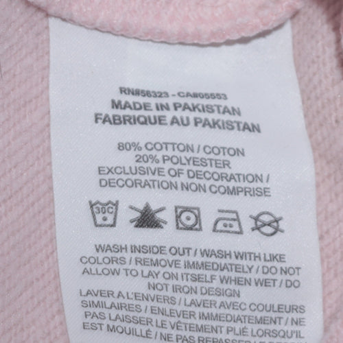 Nike Womens Pink Crew Neck Pullover Sweatshirt XS Cotton Blend