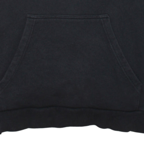 Adidas Mens Black Pullover Hoodie Medium Logo Fleece Sweatshirt