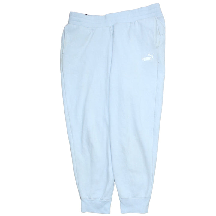 Puma Women Light Blue Jogger Sweatpants XL Cotton Blend Casual
