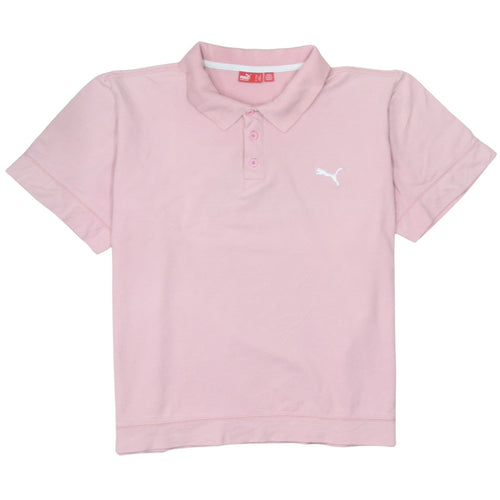 Puma Womens Pink Polo Shirt XL Short Sleeve Cotton Blend
