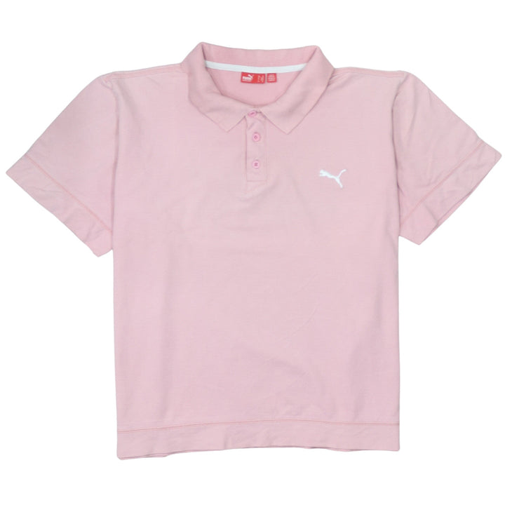 Puma Womens Pink Polo Shirt XL Short Sleeve Cotton Blend