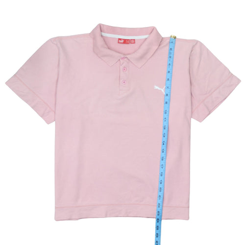 Puma Womens Pink Polo Shirt XL Short Sleeve Cotton Blend