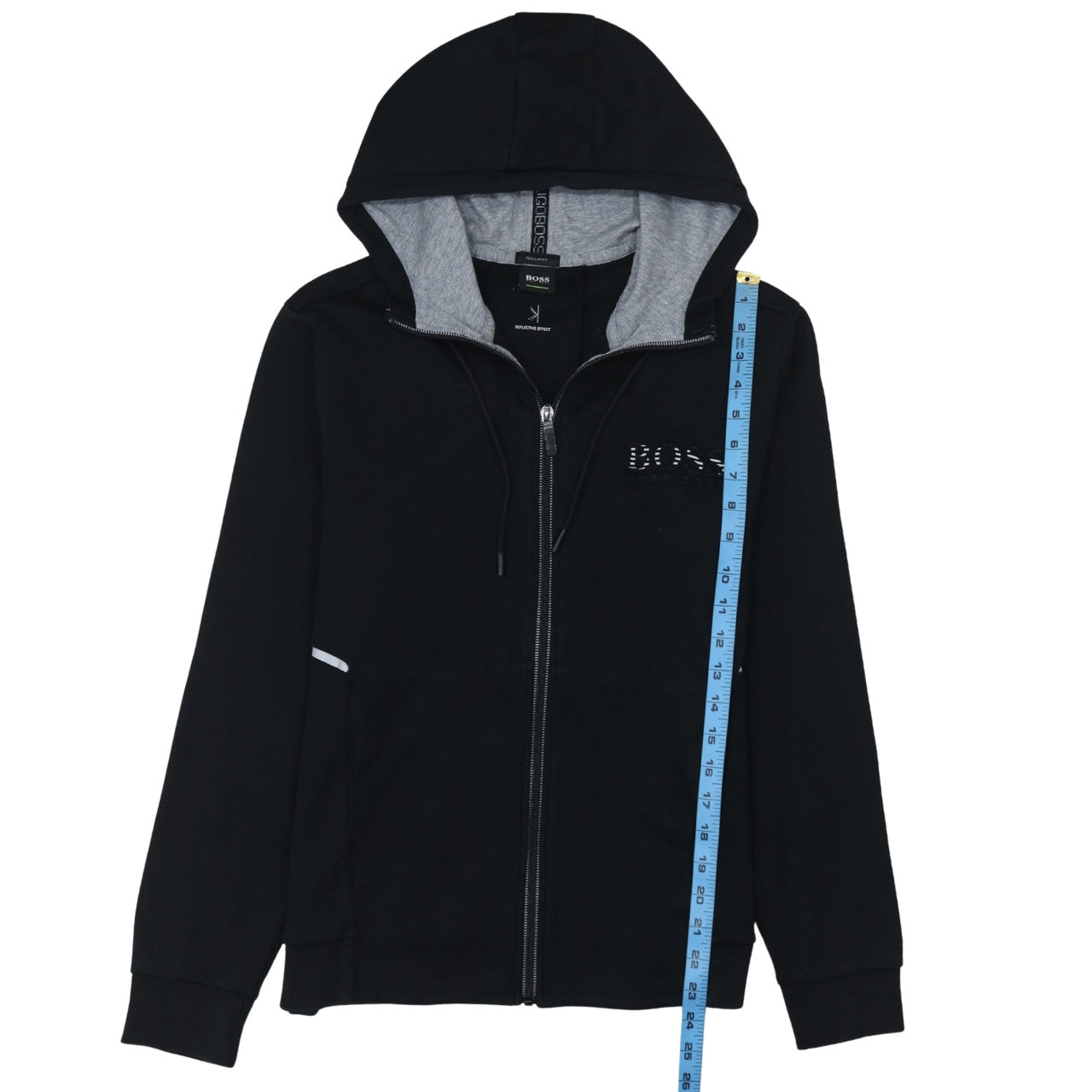 Hugo Boss Men's Black Regular Fit Full Zip Hoodie Size M
