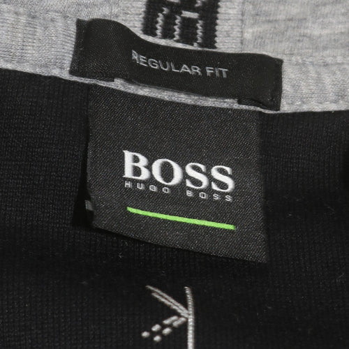 Hugo Boss Men's Black Regular Fit Full Zip Hoodie Size M