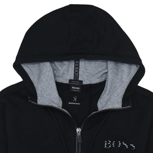 Hugo Boss Men's Black Regular Fit Full Zip Hoodie Size M