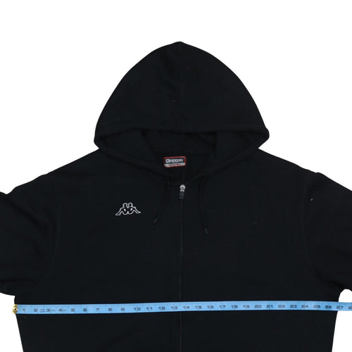 Kappa Men's Black 3XL Full Zip Hoodie Sweatshirt
