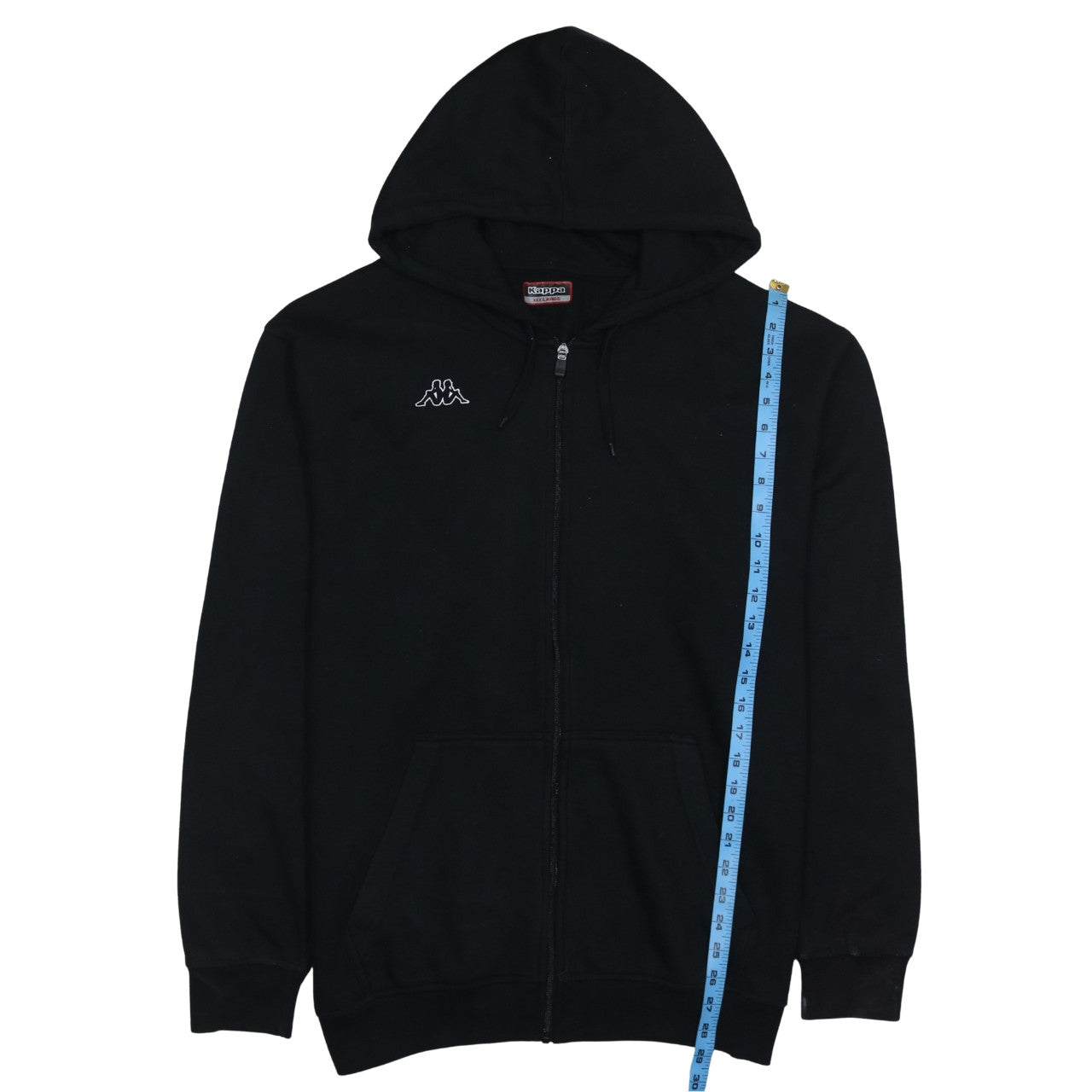 Kappa Men's Black 3XL Full Zip Hoodie Sweatshirt